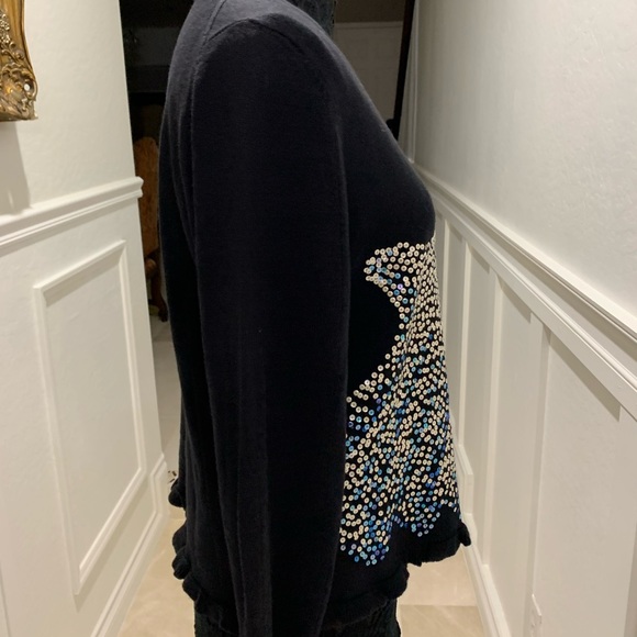 Michael Simon HALLOWEEN Ghost Sweater Blouse Size L - Picture 5 of 10